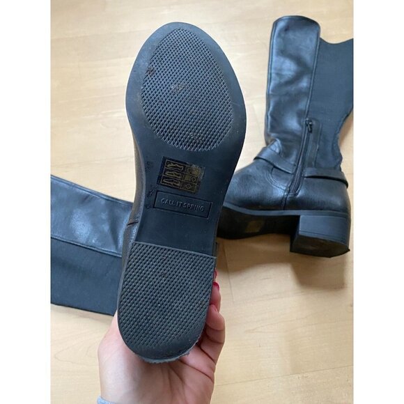 CALL it Spring Women's black over the knee buckle boot sz 7 - Picture 7 of 9